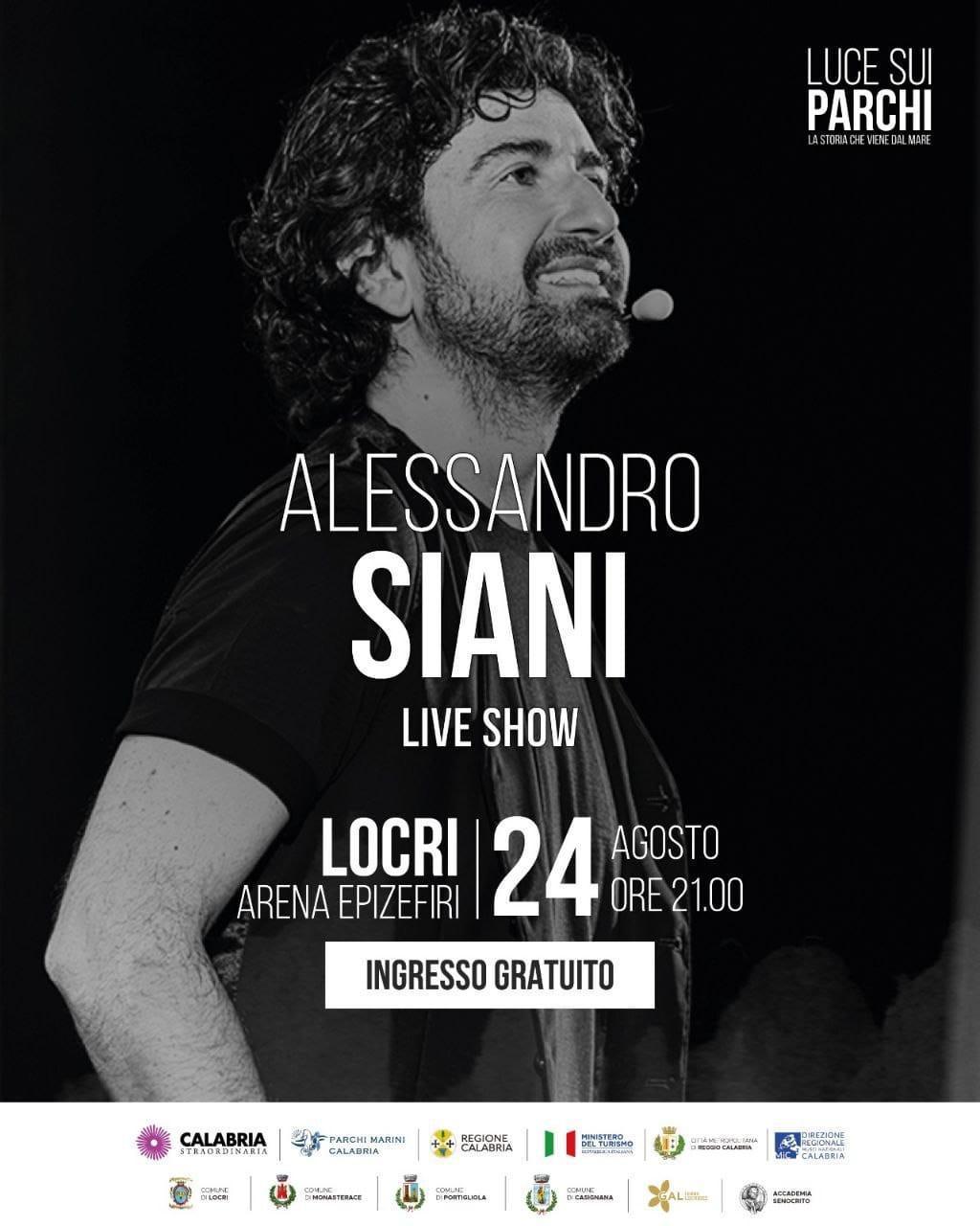 Live show Alessandro Siani (Inizio ore 21.00)