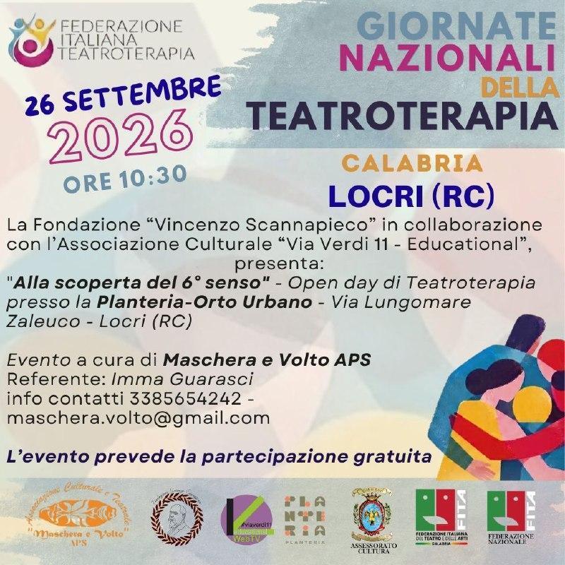 "Alla scoperta del 6° senso" - Open day di Teatroterapia (inizio ore 10:30) "Alla scoperta del 6° senso" - Open day di Teatroterapia (inizio ore 10:30)
