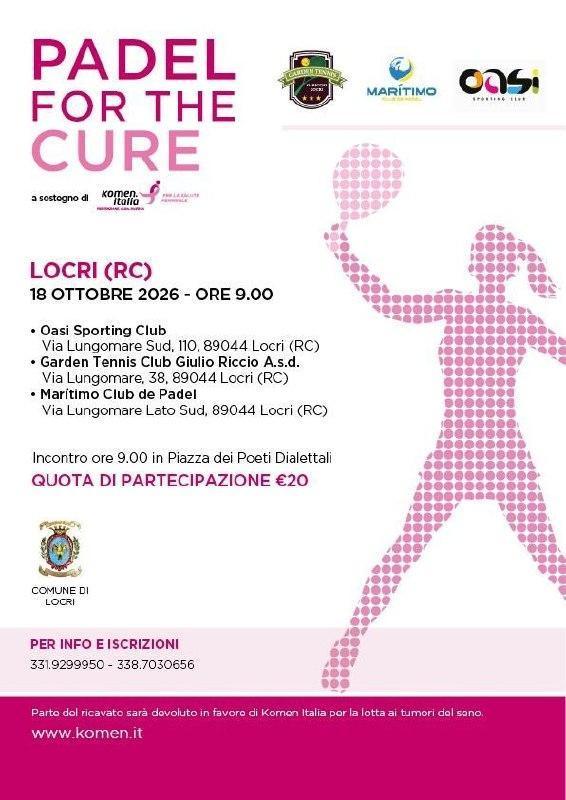 Padel for the Cure (Incontro ore 9:00) Padel for the Cure (Incontro ore 9:00)