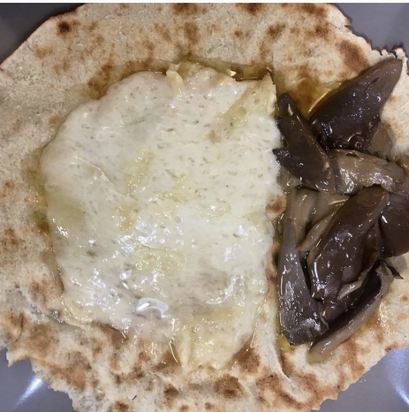 Formaggio fuso - funghi carasau