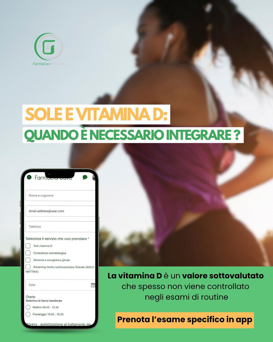 ☀️ Vitamina D: fai il test in farmacia ! 