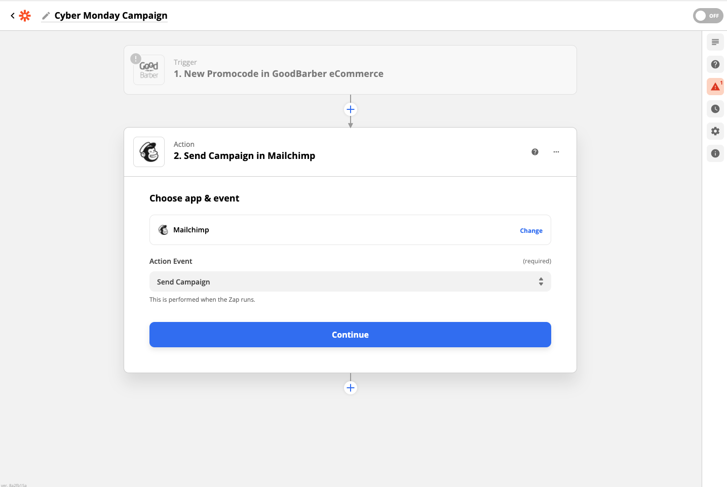 Zap-configuratie Zap-configuratie