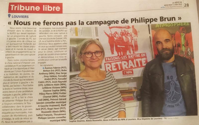 Dans la Dépêche de l'Eure cette semaine