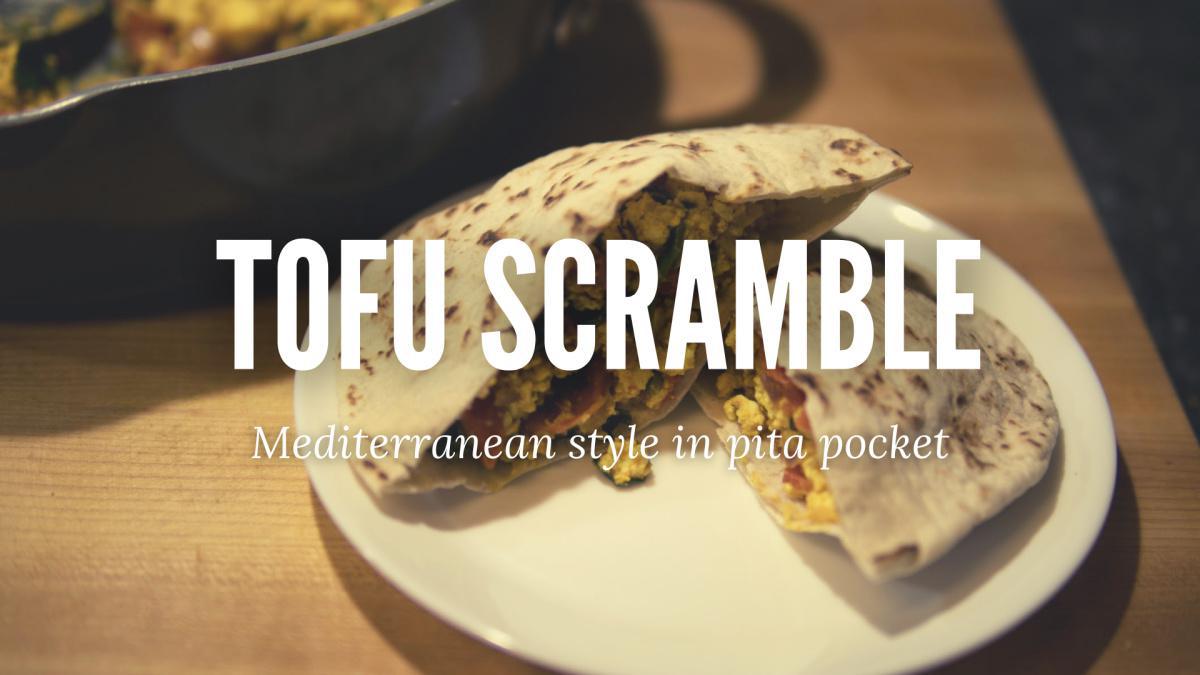 Mediterranean Style Tofu Scramble