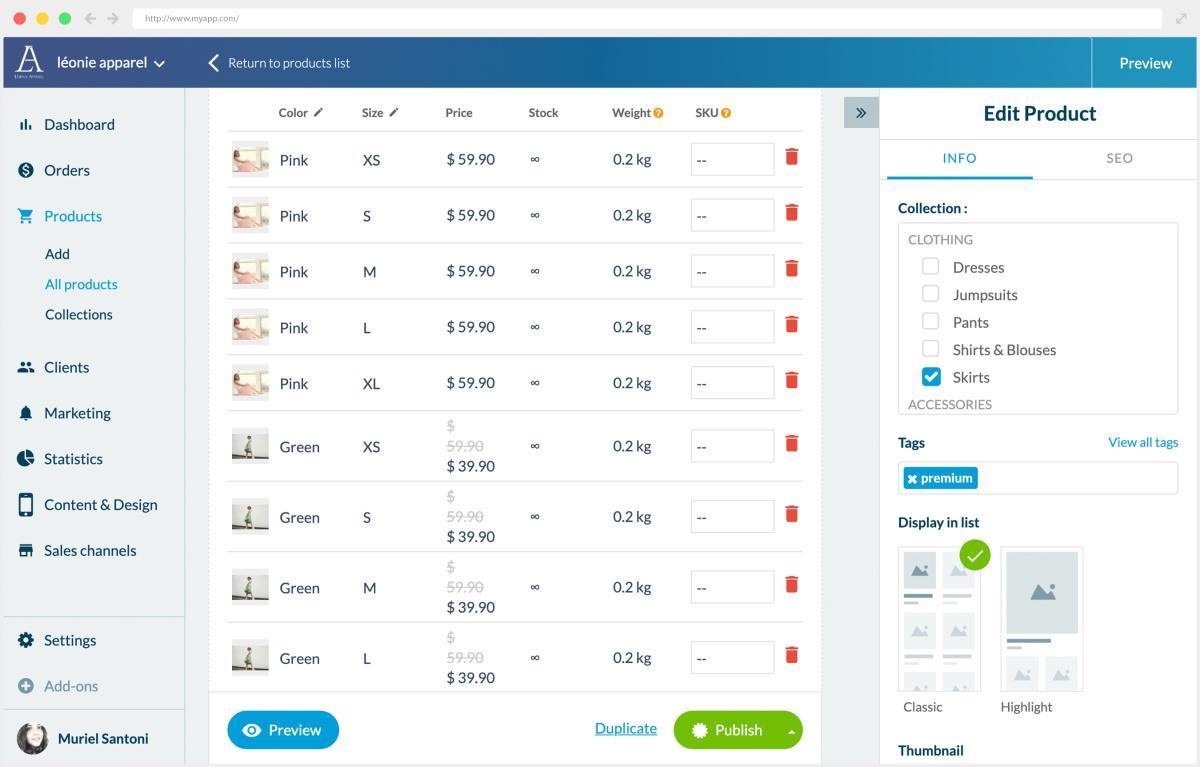 How to create product variants?