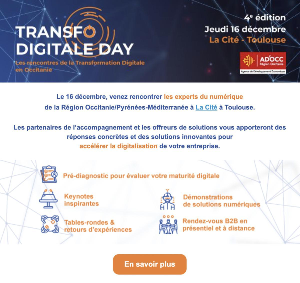 Save the date | Transfo Digitale Day | Jeudi 16 décembre
