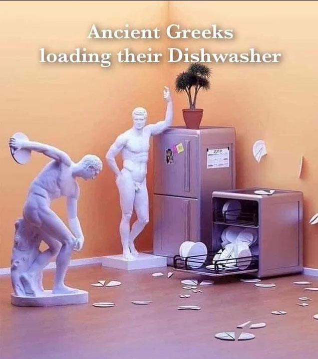 How ancient Greeks load the dishwasher