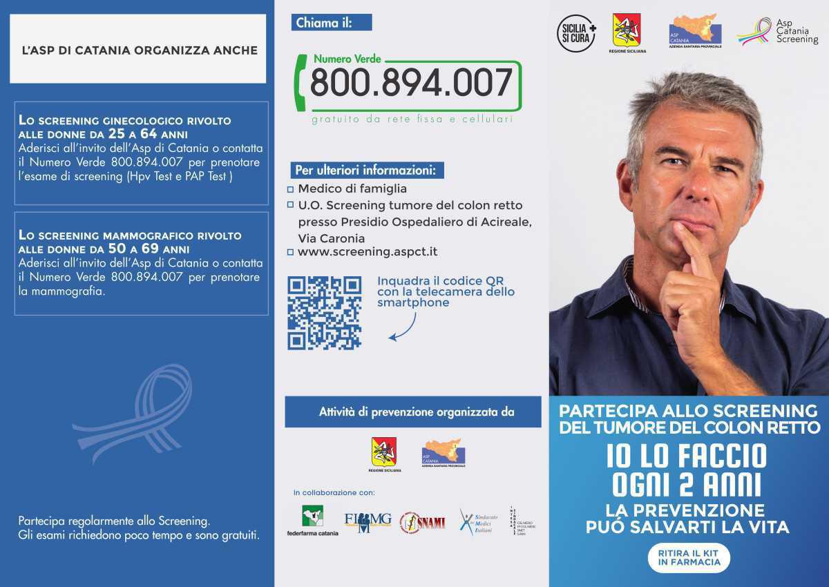 Partecipa allo Screening del Tumore del Colon Retto - La Prevenzione può Salvarti la Vita (intera giornata)