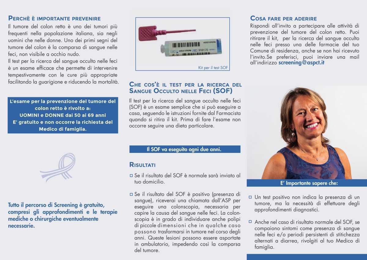 Partecipa allo Screening del Tumore del Colon Retto - La Prevenzione può Salvarti la Vita (intera giornata)