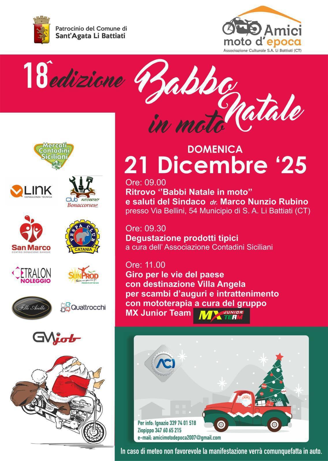 18ª edizione Babbo Natale in moto (dalle ore 9.00)