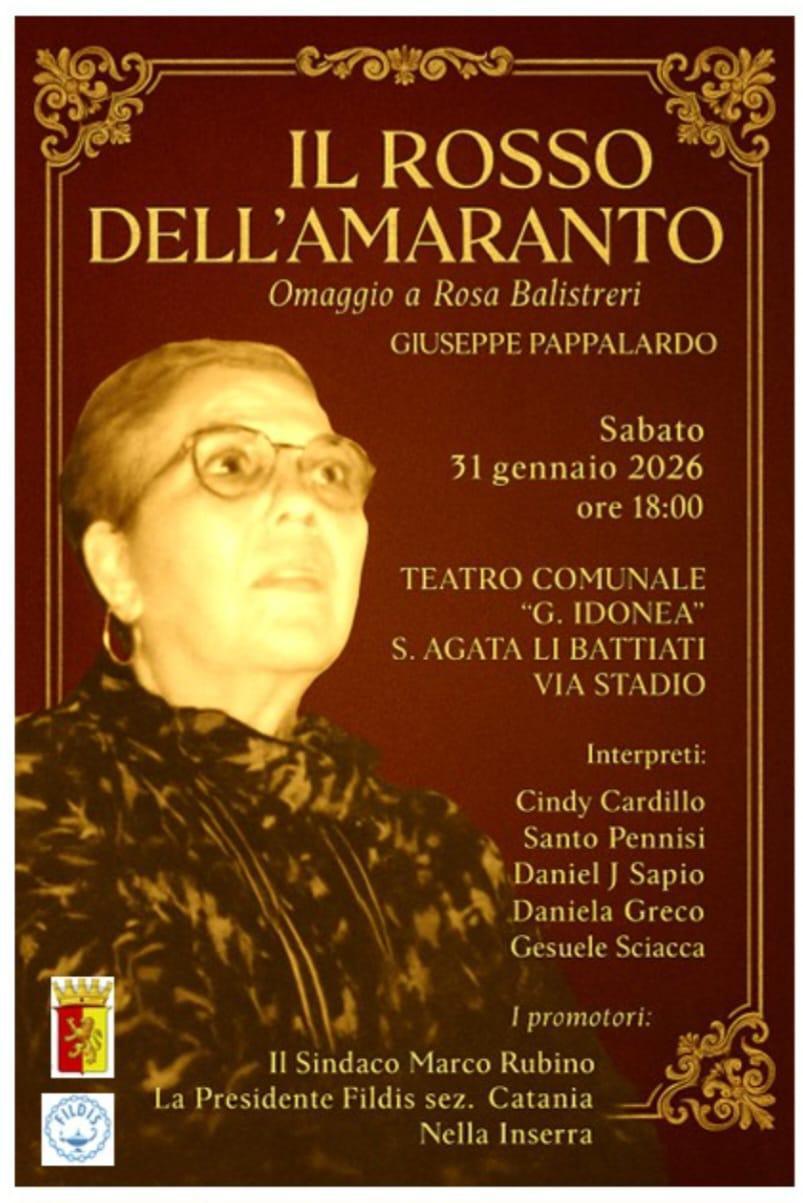 "Il Rosso dell'Amaranto" Omaggio a Rosa Balistreri - Giuseppe Pappalardo (inizio ore 18.00)