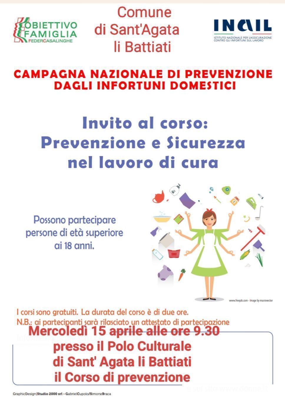 Incontro per l'INAIL sugli incidenti domestici Legge 493/99 (inizio ore 9.30)