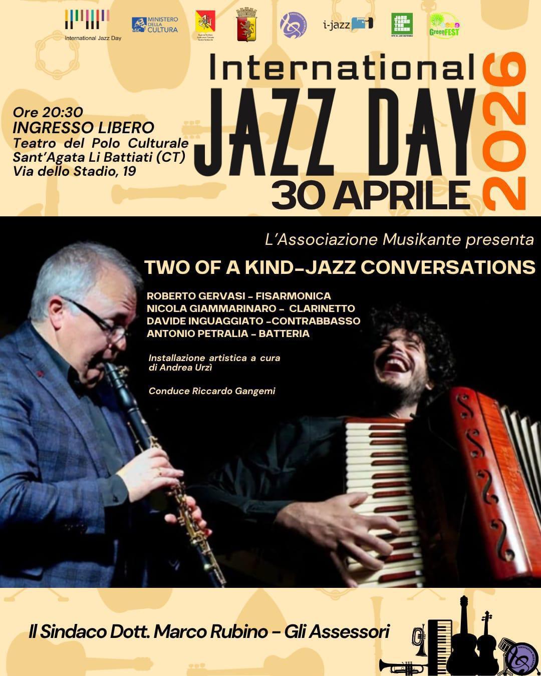 International Jazz Day 2026 - Two of a Kind-Jazz Conversations (inizio ore 20.30)