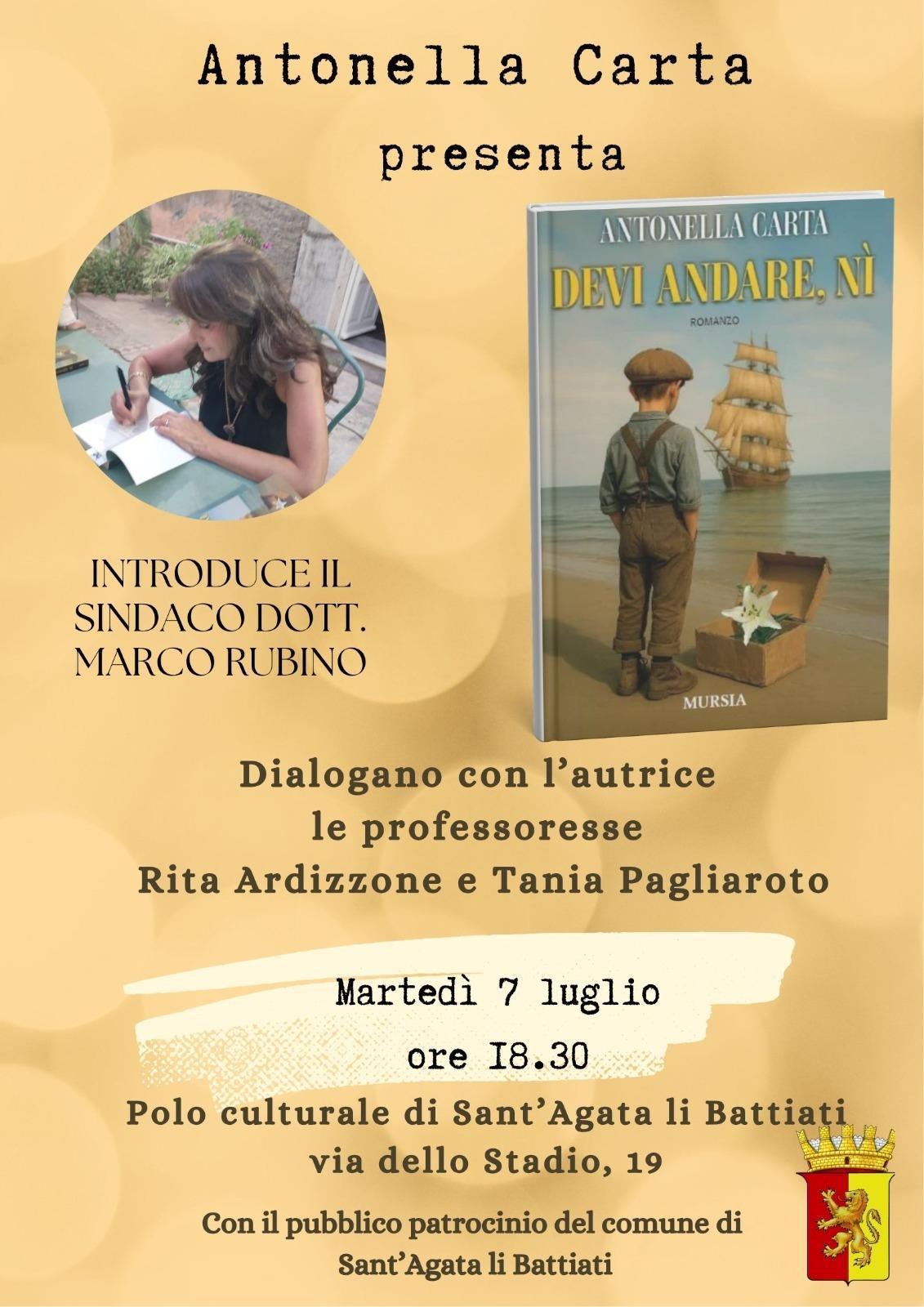 Antonella Carta presenta "Devi Andare, Nì" (inizio ore 18.30)