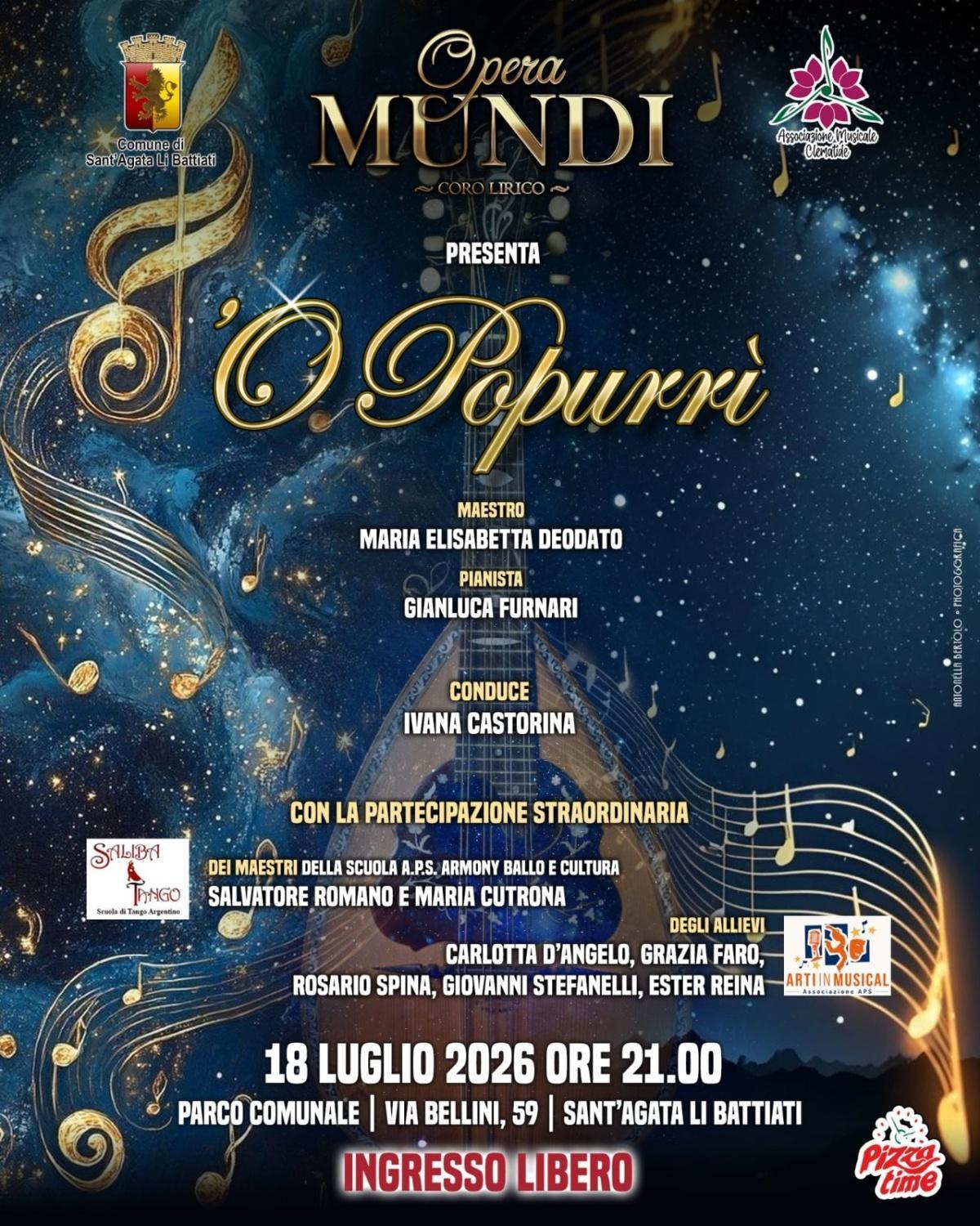 Concerto lirico "O popurrì" del Coro Opera Mundi (start h. 21:00)