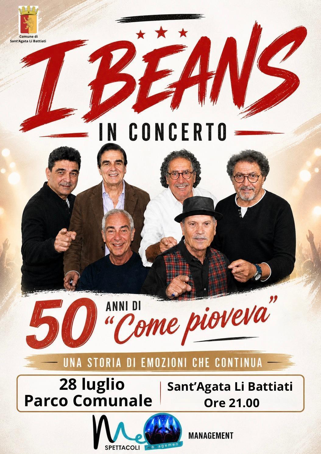 I Beans in Concerto - 50 anni di "Come pioveva" (start h. 21:00)