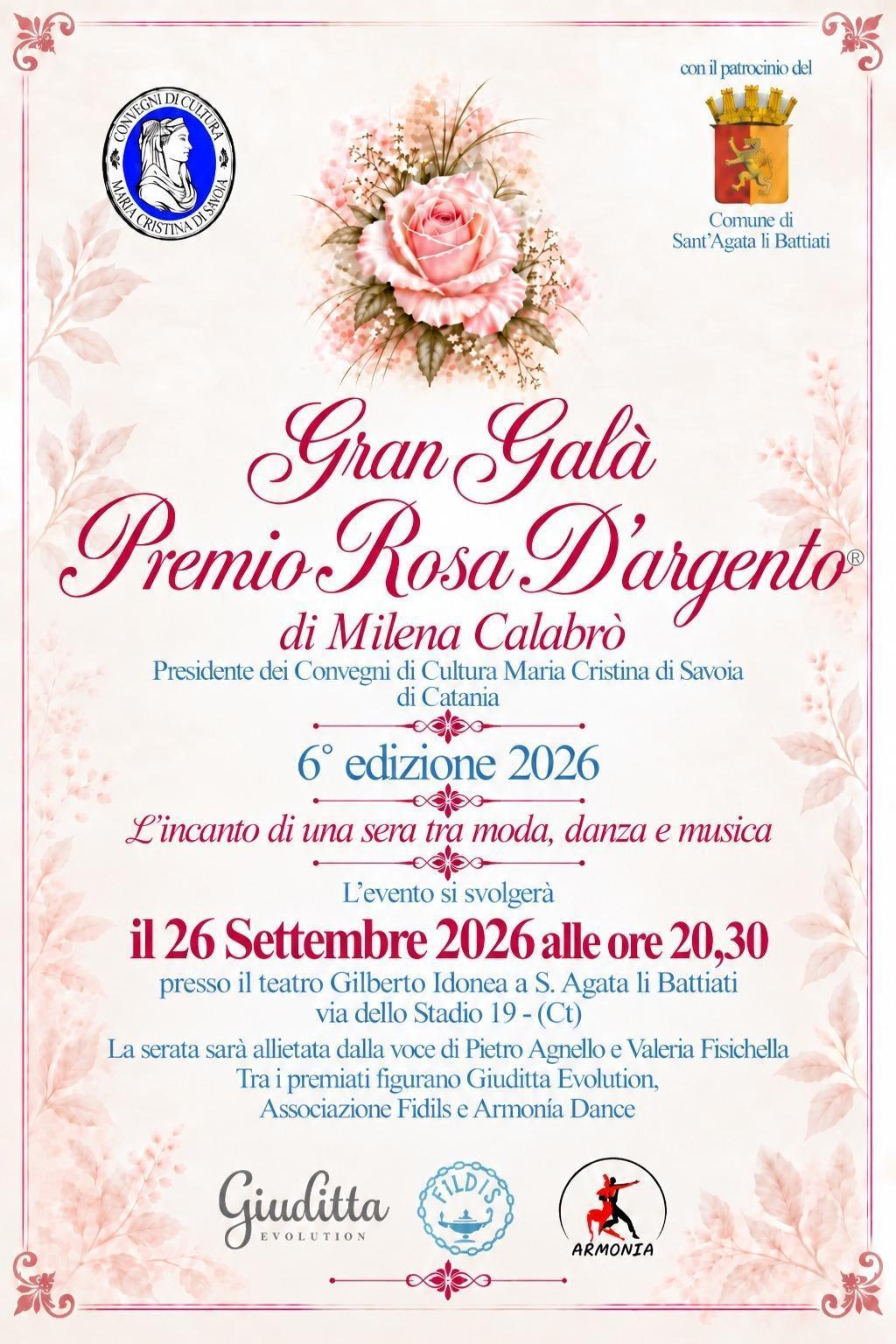 Gran Galà Premio Rosa D'Argento (inizio ore 20:30) Gran Galà Premio Rosa D'Argento (inizio ore 20:30)