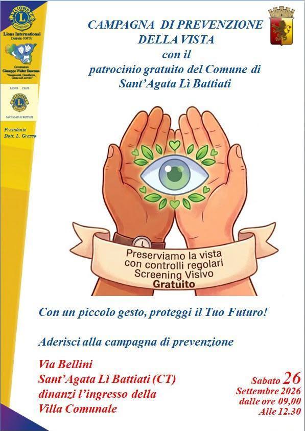 Campagna di Prevenzione della Vista (dalle ore 9.00 alle 12.30)