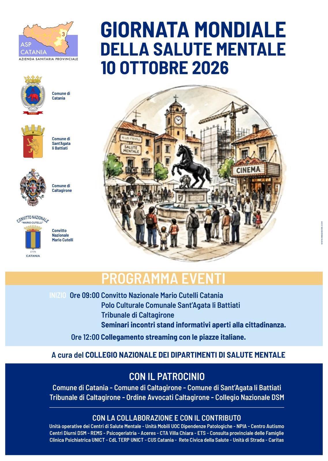 Giornata Mondiale della Salute Mentale (dalle ore 9:00) Giornata Mondiale della Salute Mentale (dalle ore 9:00)