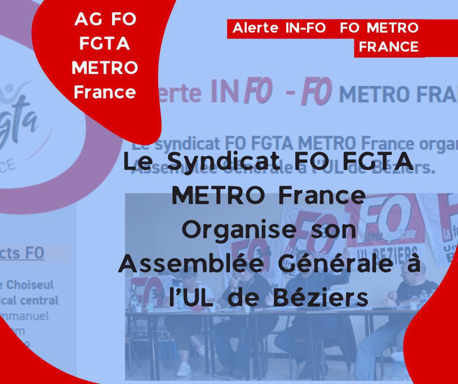 AG FO FGTA METRO France