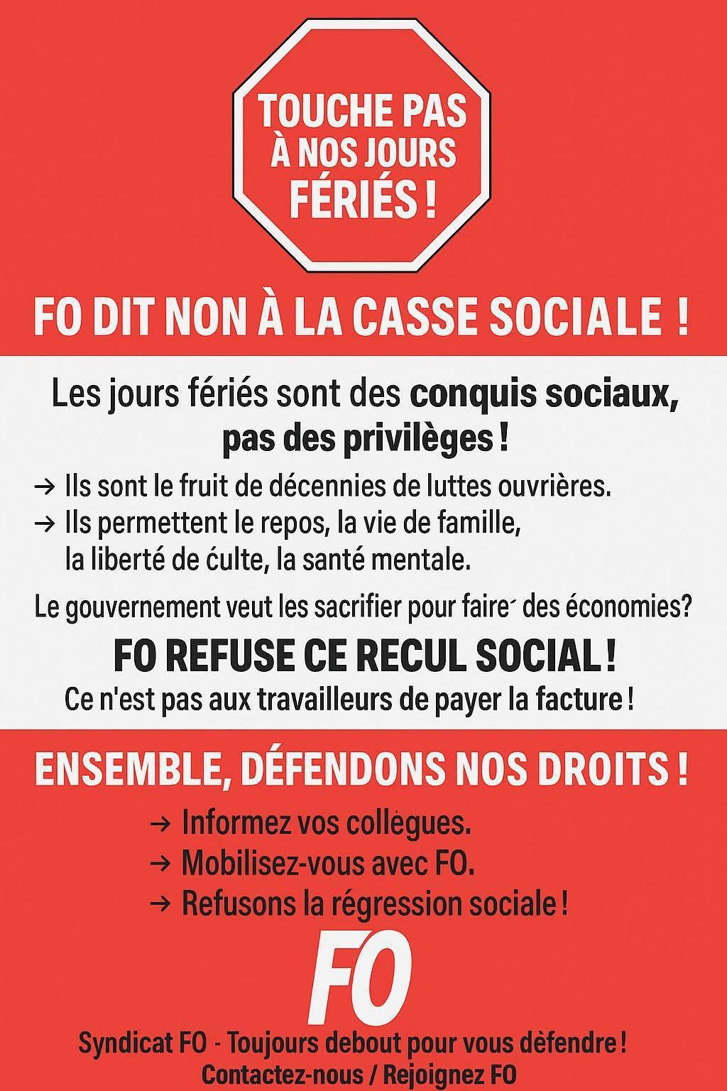 Touche pas à nos jours fériés !