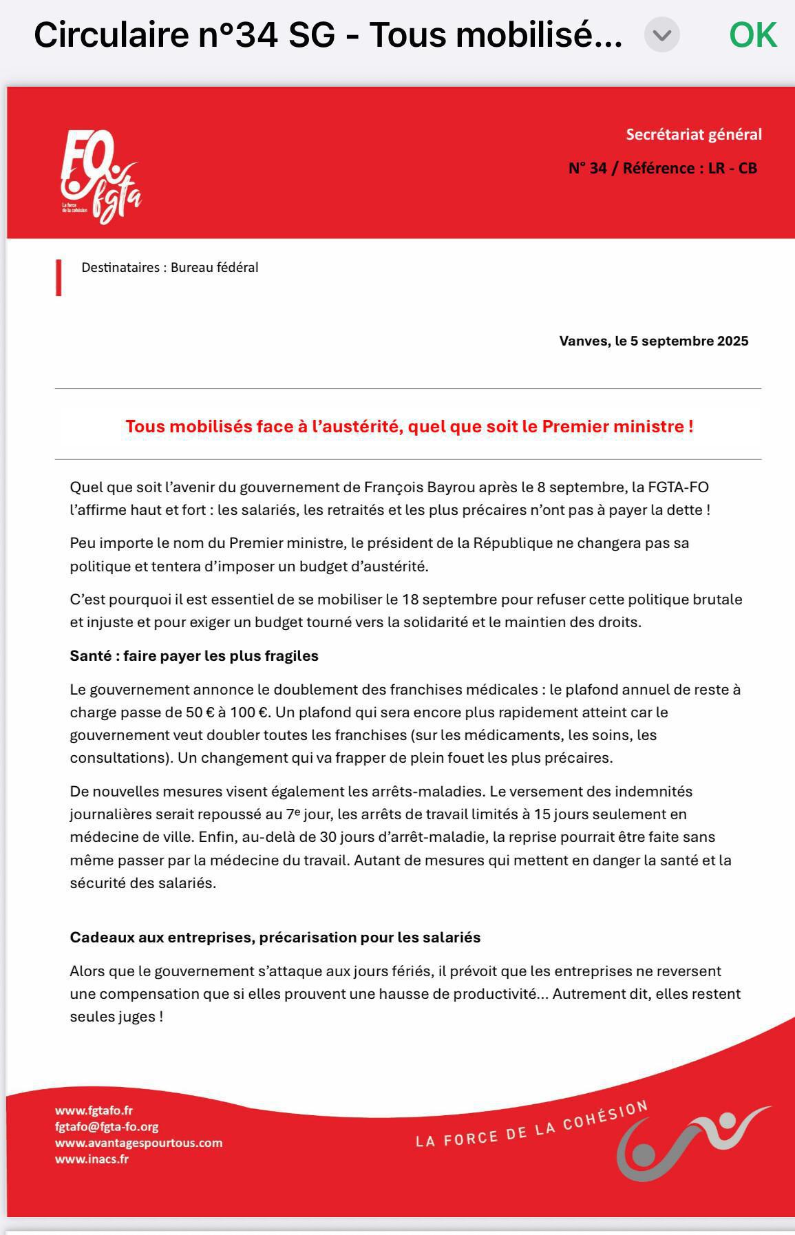 Tous mobilisés face à l’austérité, quel que soit le Premier ministre !