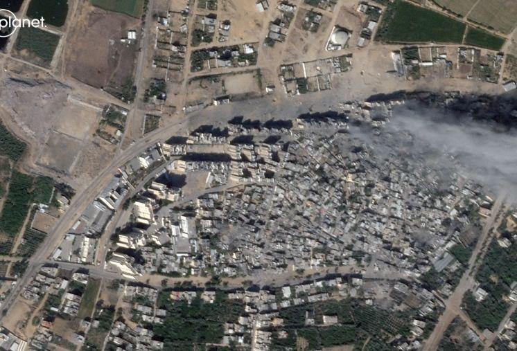 صور الأقمار الصناعية تظهر الدمار الهائل في غزة بعد الهجمات الإسرائيلية