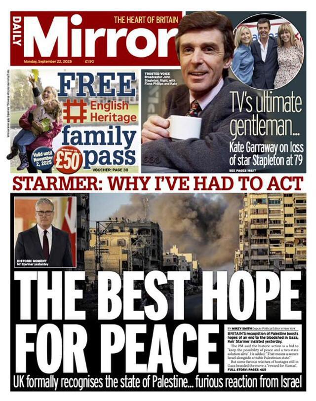 العناوين الكبرى للصحافة العالمية تواكب اعتراف دول غربية بدولة فلسطين العناوين الكبرى للصحافة العالمية تواكب اعتراف دول غربية بدولة فلسطين