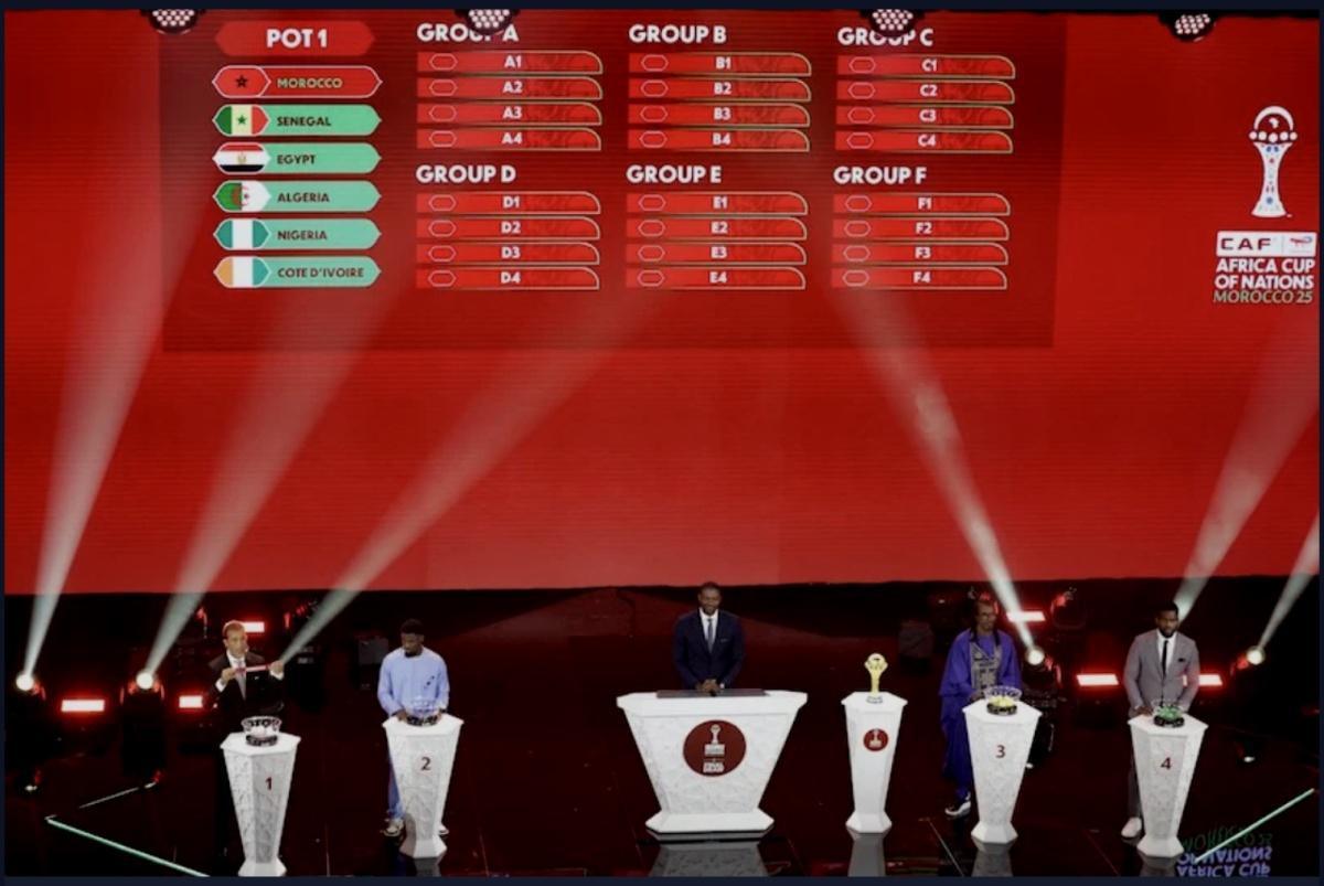 قرعة كأس أمم إفريقيا 2025: مجموعات نارية ومواجهات مثيرة على أرض المغرب قرعة كأس أمم إفريقيا 2025: مجموعات نارية ومواجهات مثيرة على أرض المغرب