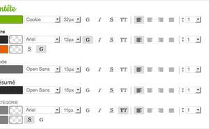 Nouvelle interface du paramétrage des polices