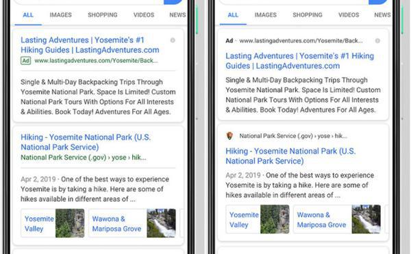 Les résultats de recherche Google mobile s'offrent un nouveau look