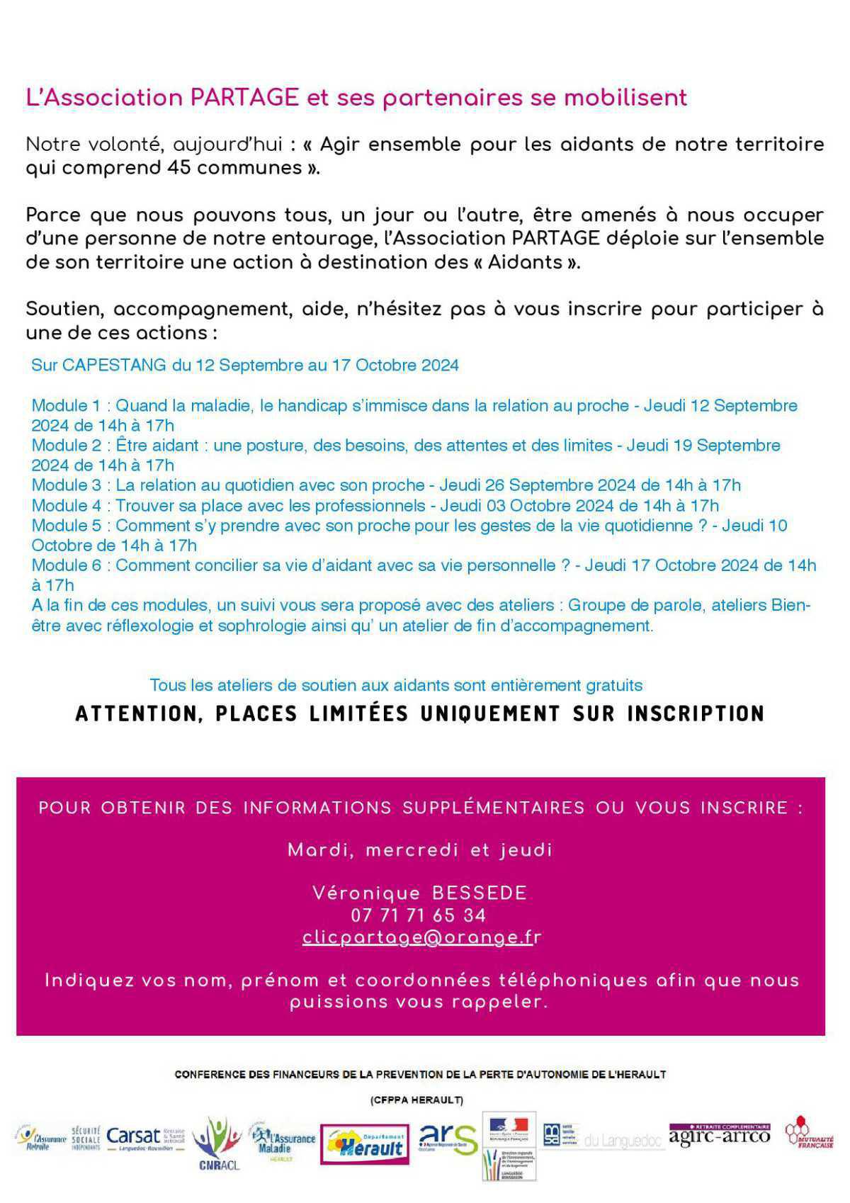 Accompagnement et soutien aux aidants Accompagnement et soutien aux aidants