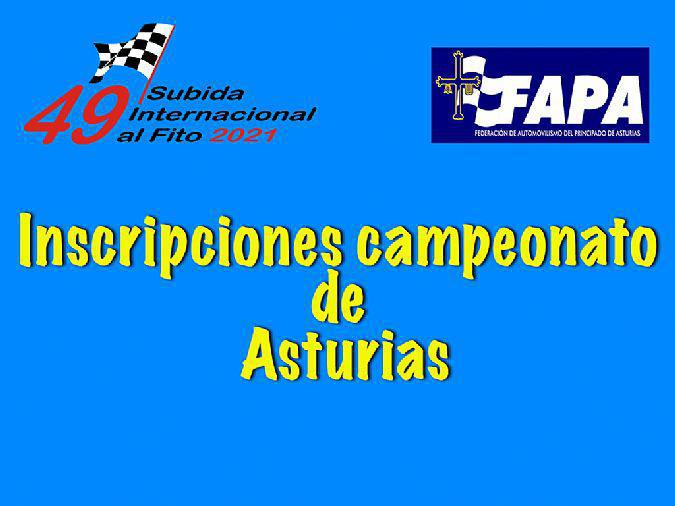 Aplazada la inscripción del Campeonato de Asturias