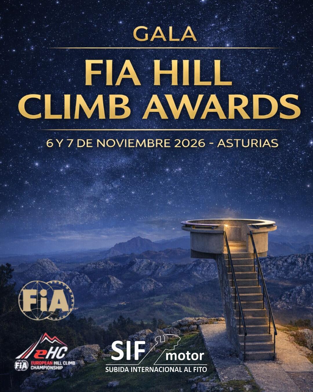 Asturias acogerá la Gala FIA Hill Climb Awards 2026 los días 6 y 7 de noviembre