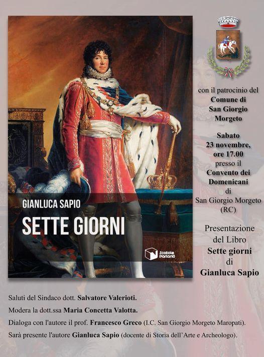 Presentazione del Libro "Sette giorni" di Gianluca Sapio (inizio ore 17:00)