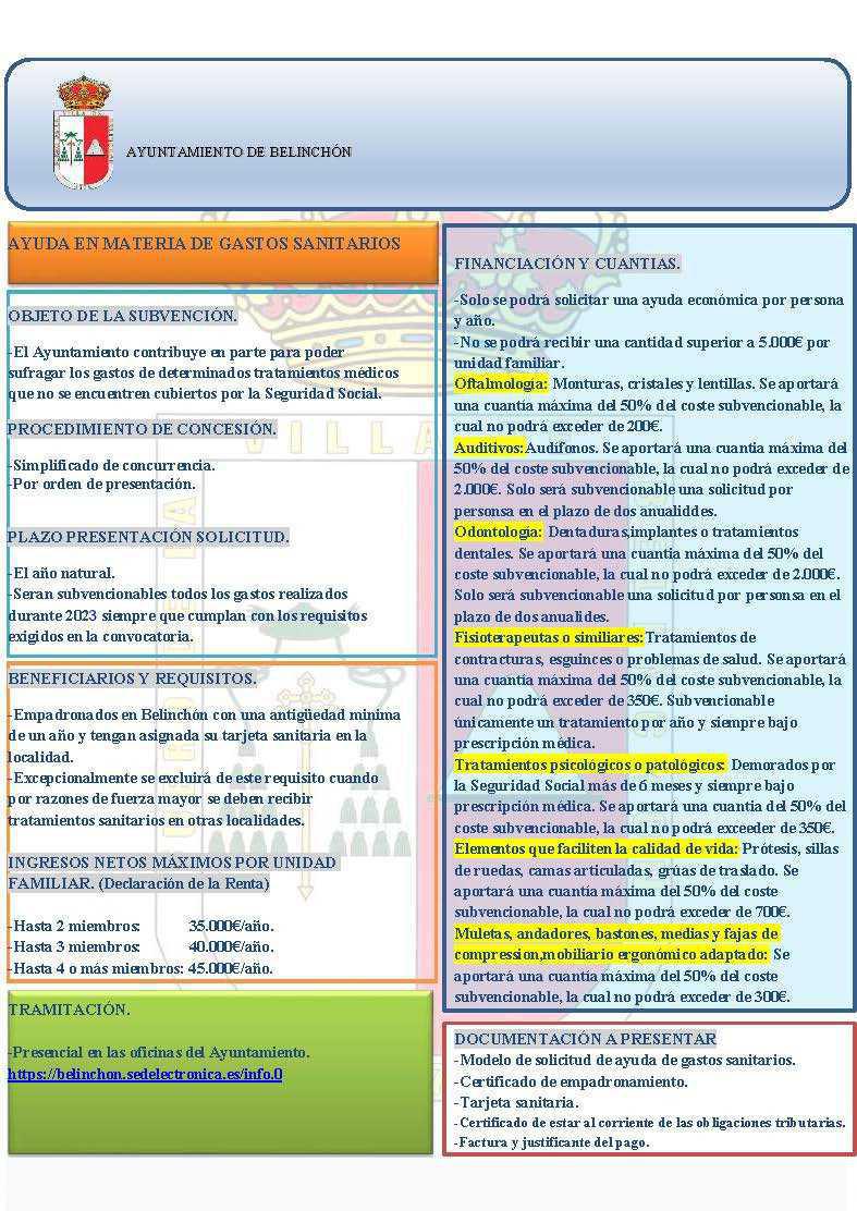 AYUDAS EN MATERIA SANITARIA, ESCOLAR Y DE ACCESIBILIDAD AYUDAS EN MATERIA SANITARIA, ESCOLAR Y DE ACCESIBILIDAD