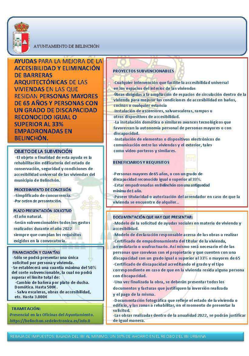 AYUDAS EN MATERIA SANITARIA, DE ACCESIBILIDAD Y BAJADA DEL IBI AYUDAS EN MATERIA SANITARIA, DE ACCESIBILIDAD Y BAJADA DEL IBI