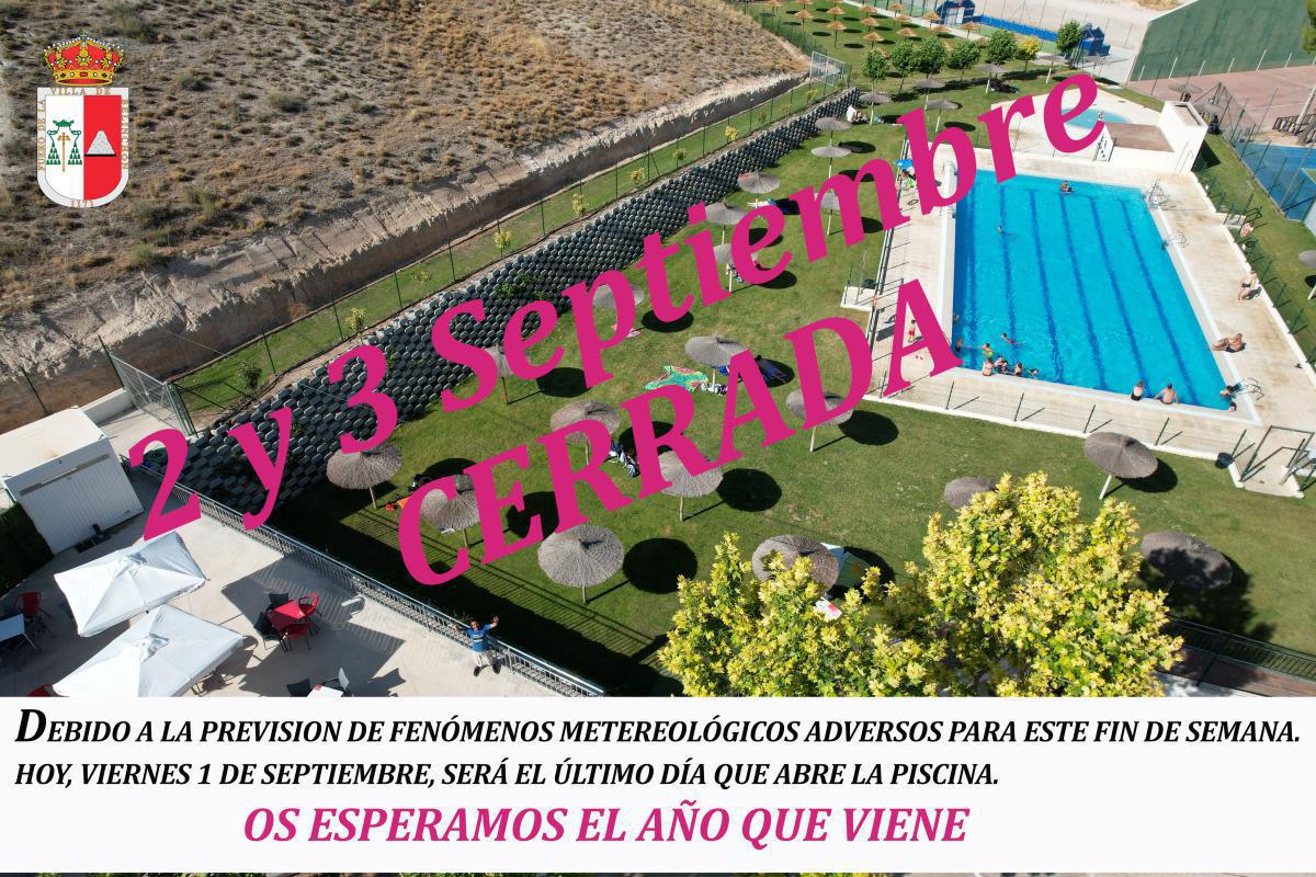 ADELANTO CIERRE DE LA PISCINA ADELANTO CIERRE DE LA PISCINA