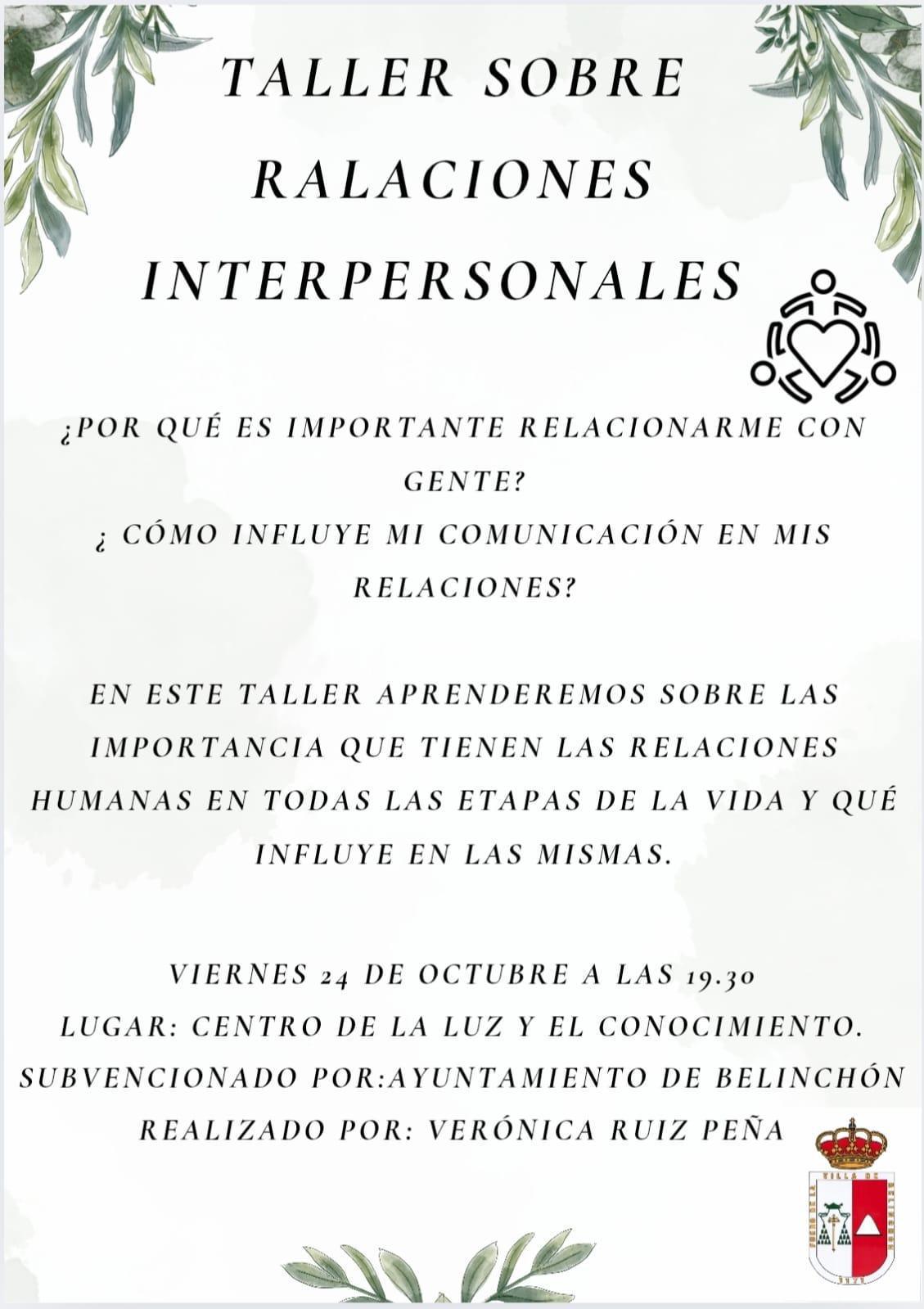 TALLER SOBRE RELACIONES INTERPERSONALES