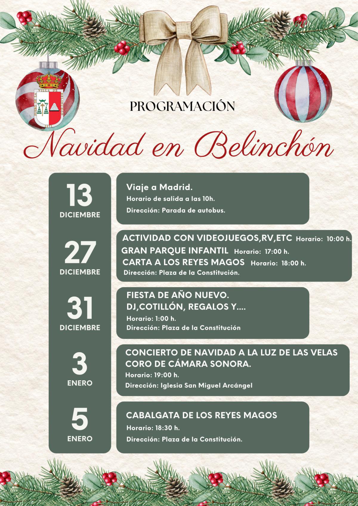 PROGRAMACIÓN DE NAVIDAD EN BELINCHÓN PROGRAMACIÓN DE NAVIDAD EN BELINCHÓN