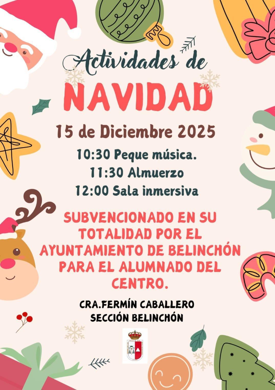 ACTIVIDADES DE NAVIDAD ESCOLARES DE BELINCHÓN