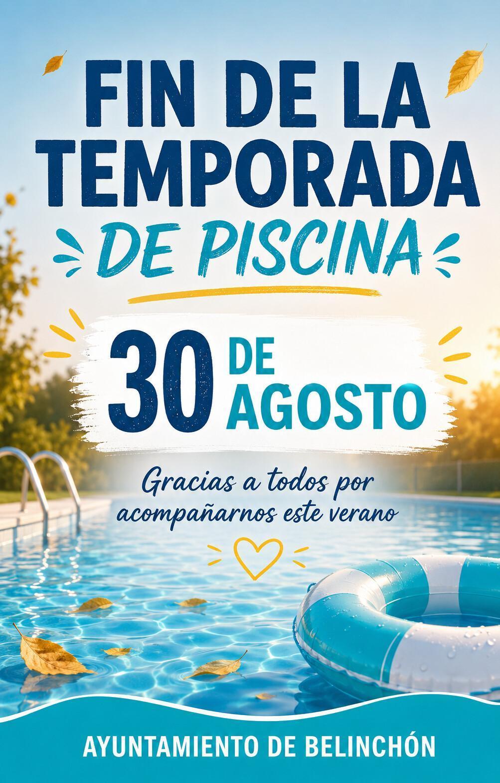 FIN DE TEMPORADA DE PISCINA 2026 FIN DE TEMPORADA DE PISCINA 2026