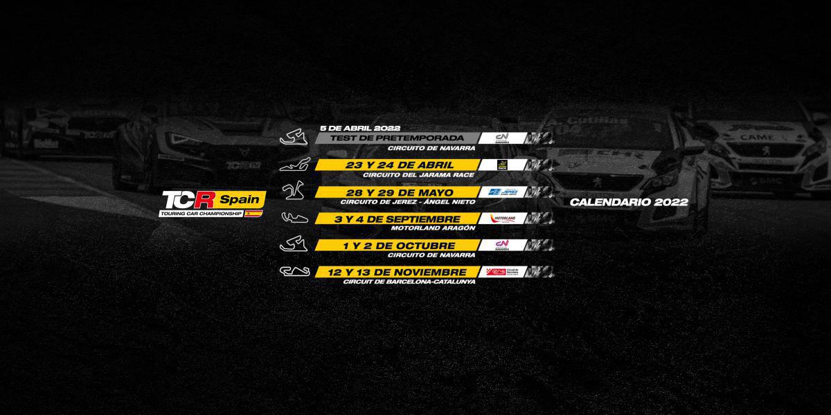 EL TCR Spain anuncia su calendario para la temporada 2022 EL TCR Spain anuncia su calendario para la temporada 2022