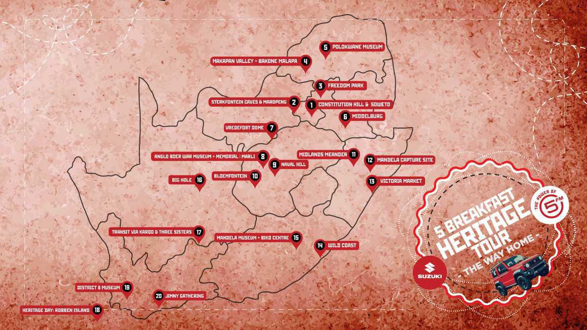 5 BREAKFAST HERITAGE TOUR TO SHOWCASE THE PRIDE AND BEAUTY OF MZANSI WITH SA’S FAVOURITE ROAD TRIP… AND ANOTHER WORLD RECORD 5 BREAKFAST HERITAGE TOUR TO SHOWCASE THE PRIDE AND BEAUTY OF MZANSI WITH SA’S FAVOURITE ROAD TRIP… AND ANOTHER WORLD RECORD