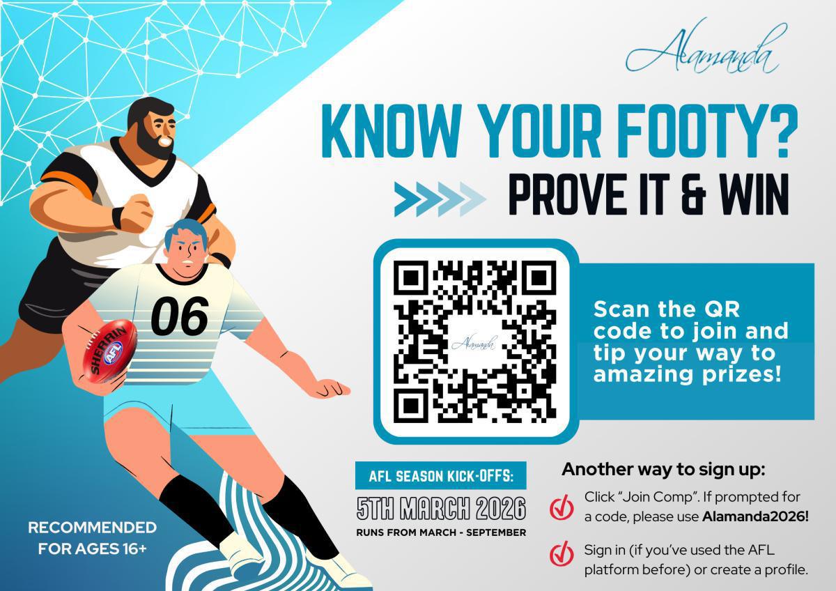 Footy Tipping Challenge at Club Alamanda! Footy Tipping Challenge at Club Alamanda!