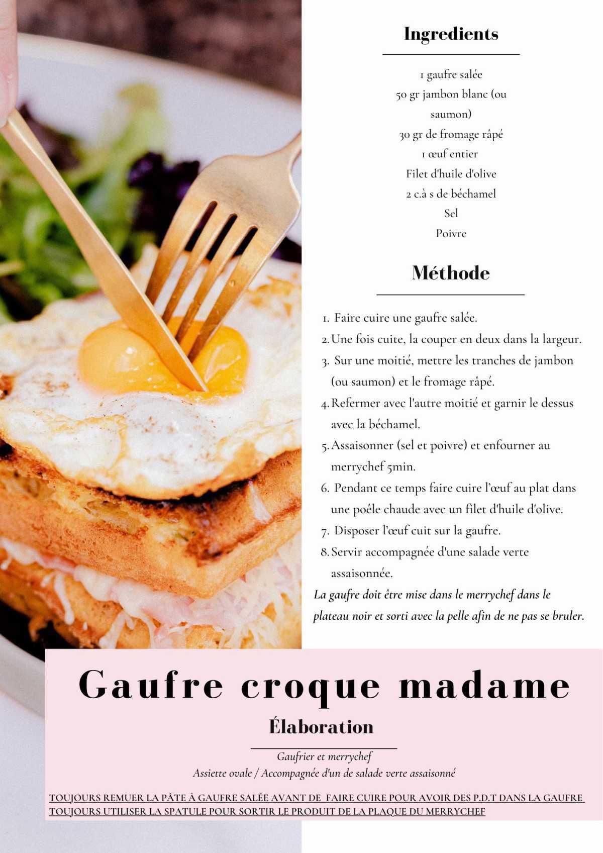 Gaufre croque madame