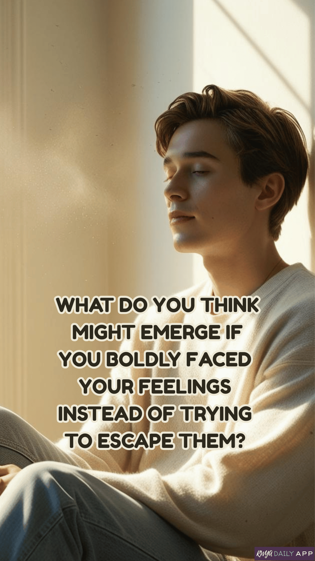 What do you think might emerge if you boldly faced your feelings instead of trying to escape them?