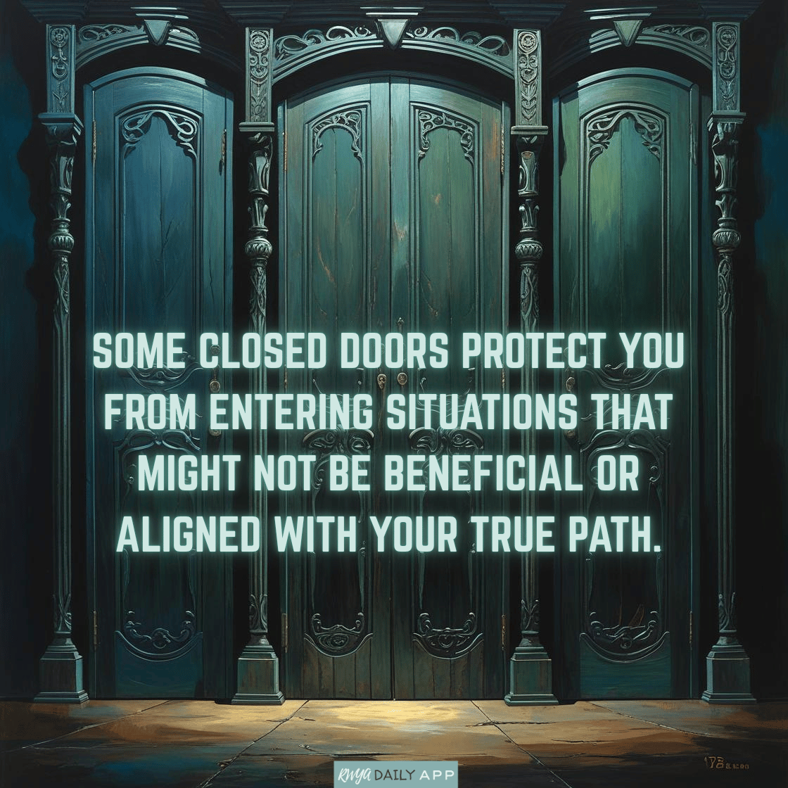 Some closed doors protect you from entering situations that might not be beneficial or aligned with your true path.&nbsp;