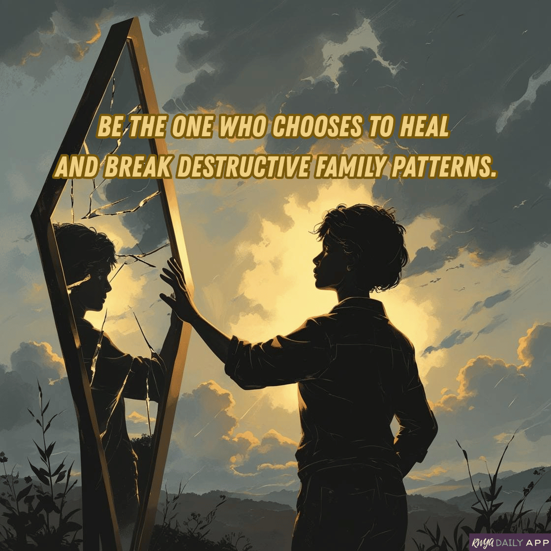 Be the one who chooses to heal and break destructive family patterns.