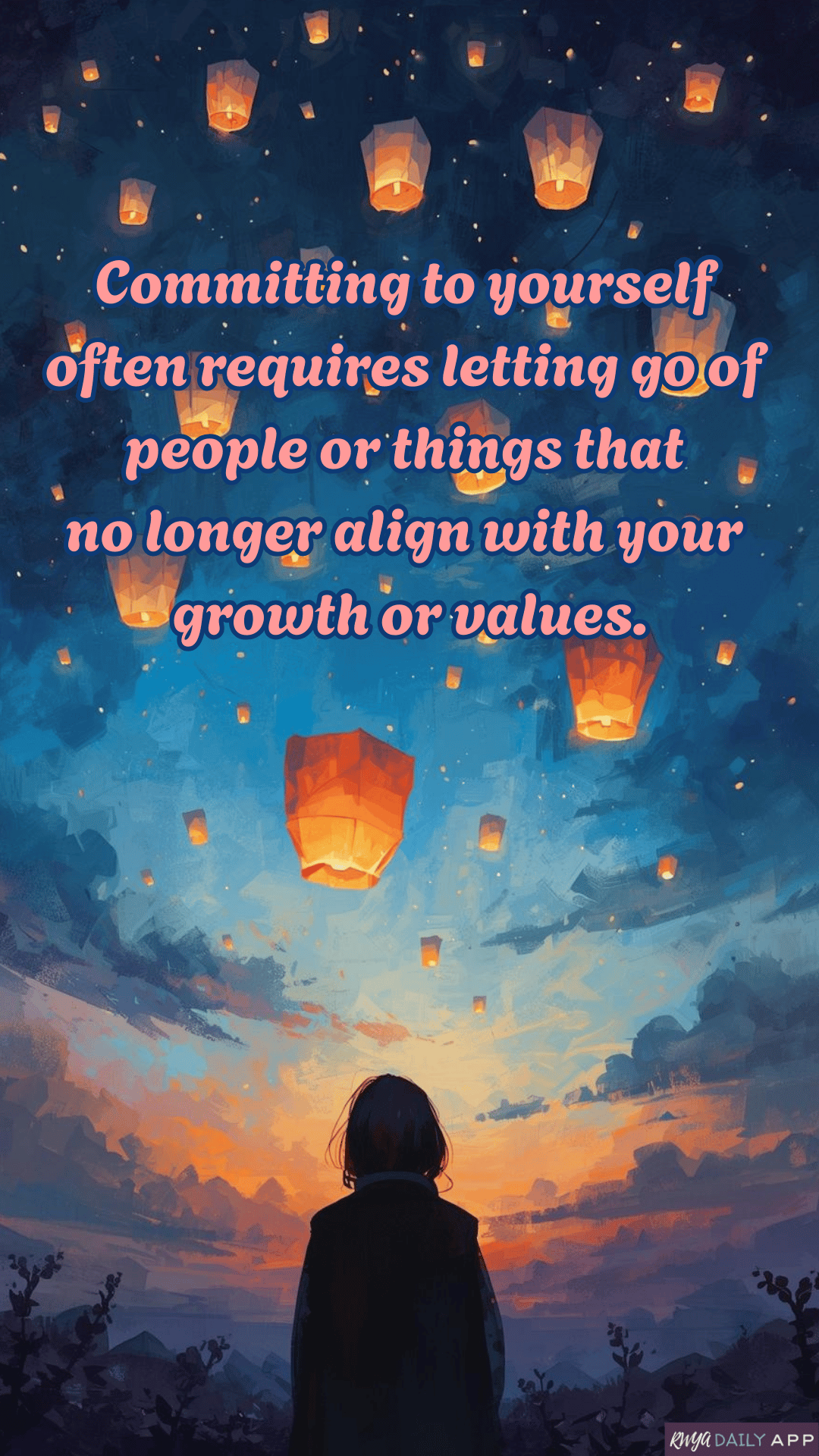 Committing to yourself often requires letting go of people or things that no longer align with your growth or values.